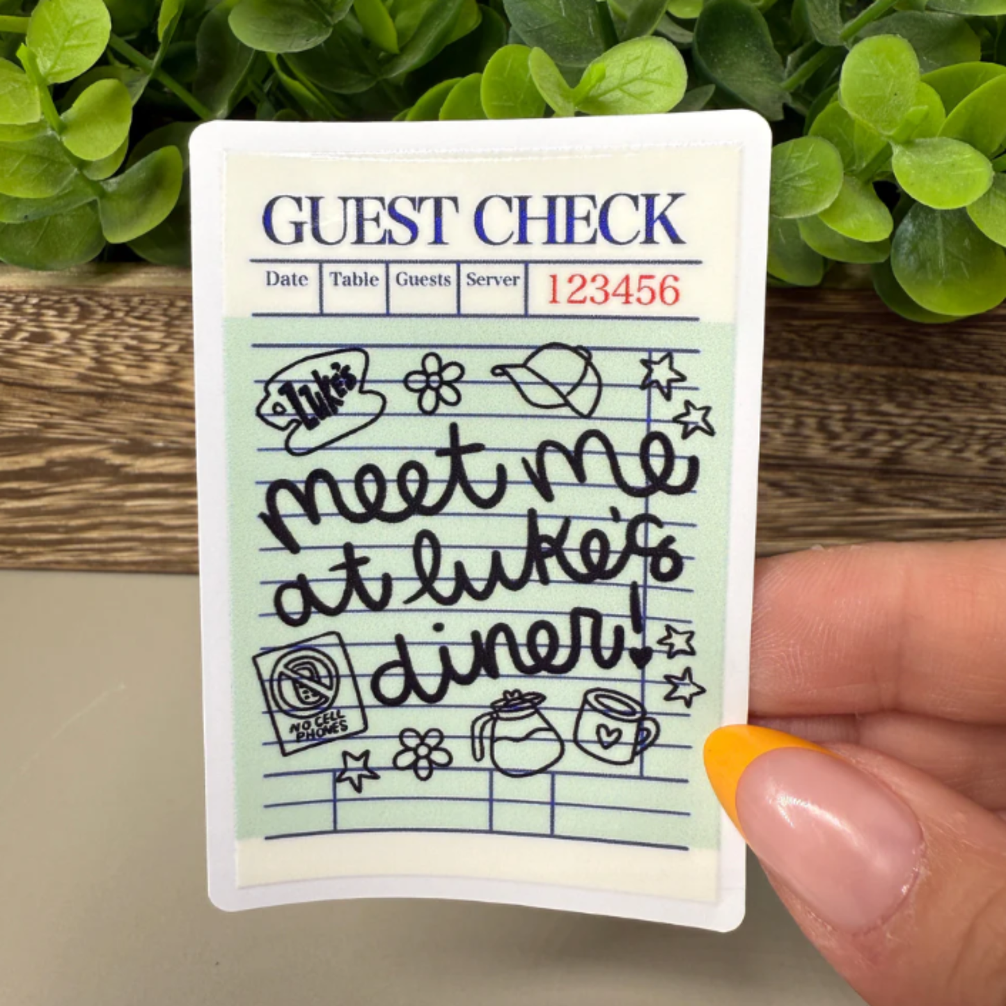 Lukes Diner Check Sticker
