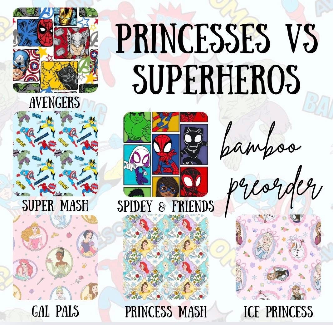 PRINCESSES VS SUPERHEROES | preorder ships June | Adult | SUPER MASH