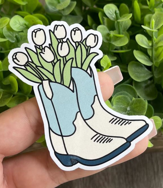 Flower Boots Sticker