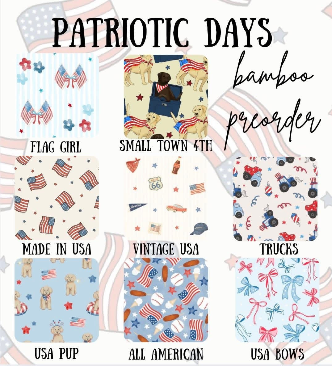 PATRIOTIC DAYS | preorder ships June | Kids | VINTAGE USA