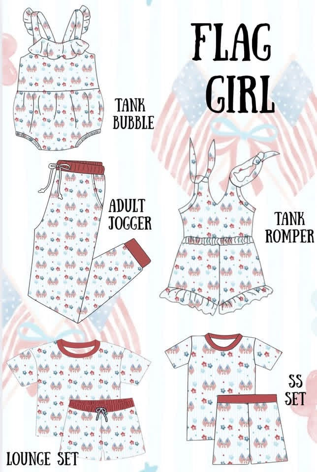 PATRIOTIC DAYS | preorder ships June | Kids | FLAG GIRL