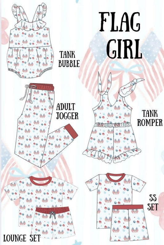 PATRIOTIC DAYS | preorder ships June | Kids | FLAG GIRL