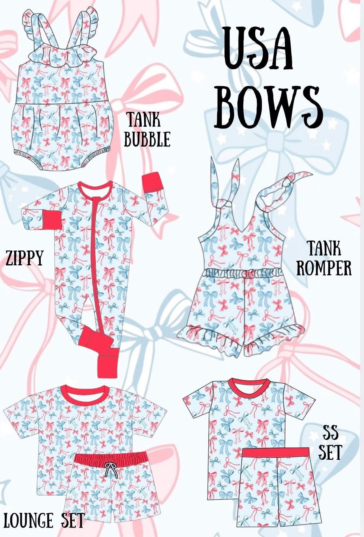 PATRIOTIC DAYS | preorder ships June | Kids | USA BOWS