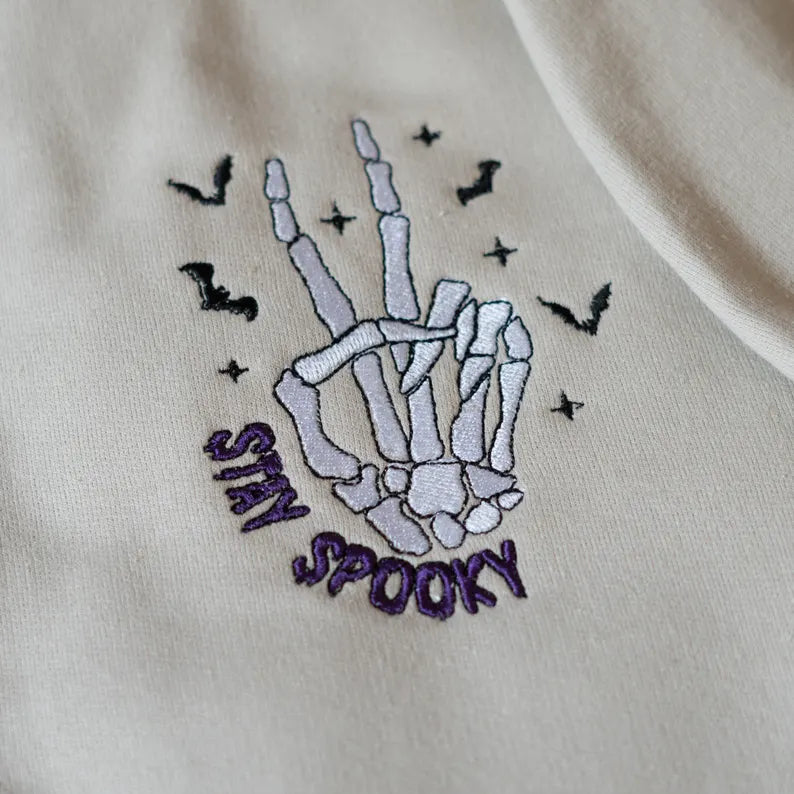 Stay Spooky Embroidered Crewneck