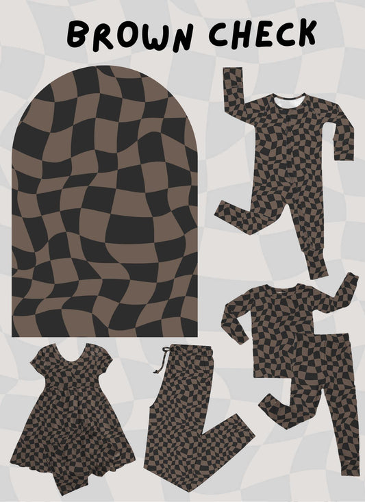 EVERYDAY BAMBOO PREORDER- BROWN CHECK (youth)