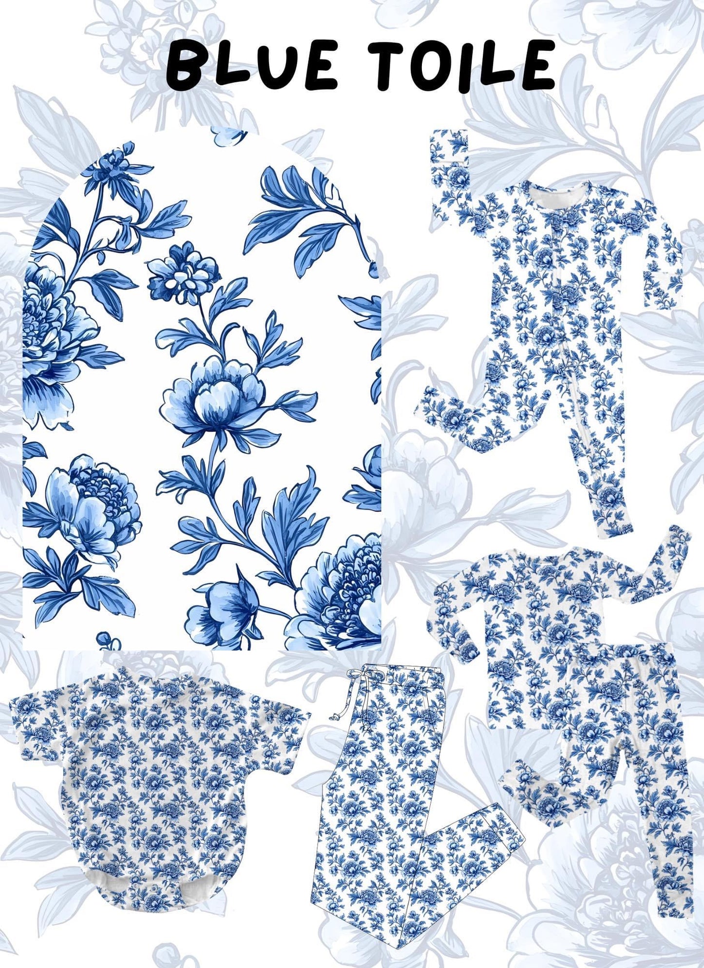 EVERYDAY BAMBOO PREORDER- BLUE TOILE (youth)