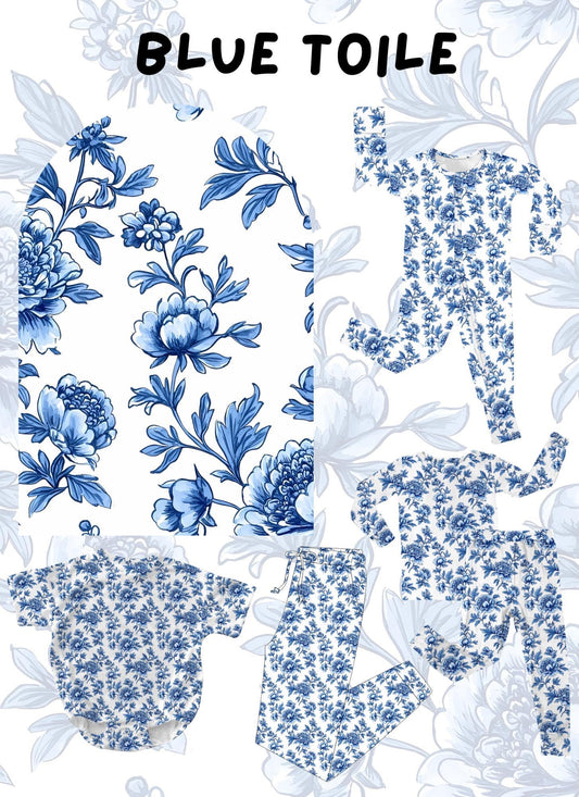 EVERYDAY BAMBOO PREORDER- BLUE TOILE (adult)