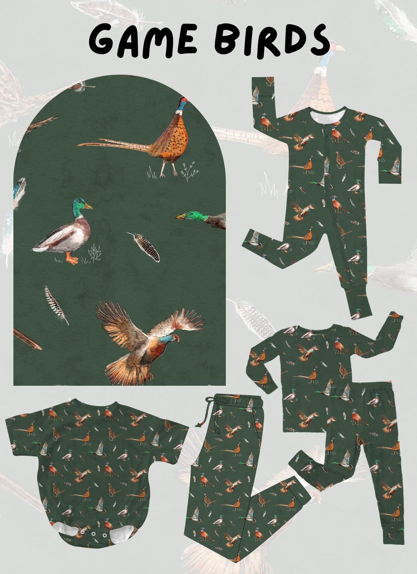 EVERYDAY BAMBOO PREORDER- GAME BIRDS (youth)