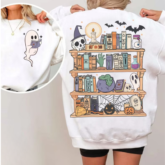 Spooky Bookshelves Crewneck