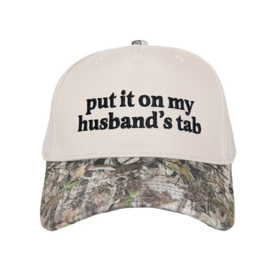 Put it on my Husbands Tab Hat